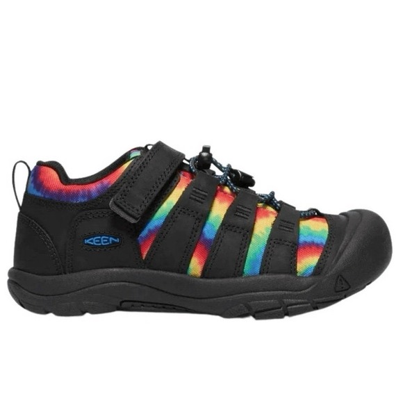 Keen Other - Keen Big Kids Unisex Newport Bungee Closure Shoe Black Rainbow Tie Dye - 7